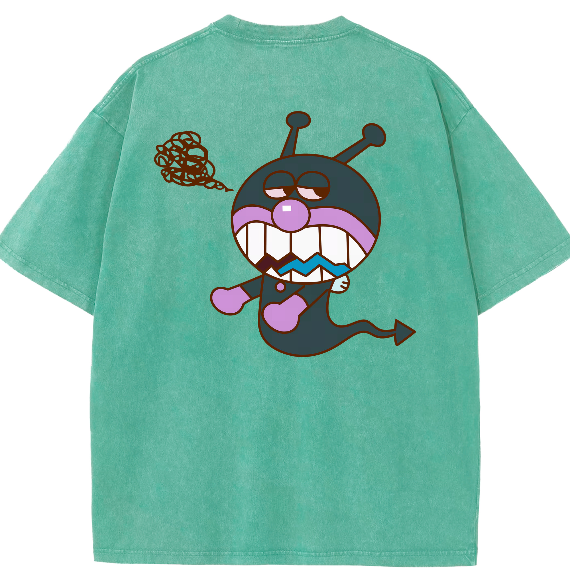 （画像用） アンパンマン Anpanman 綿100% ヴィンテージ風 半袖Tシャツ（背面プリント）